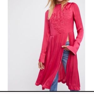Free People New Day Long Embroidered Tunic